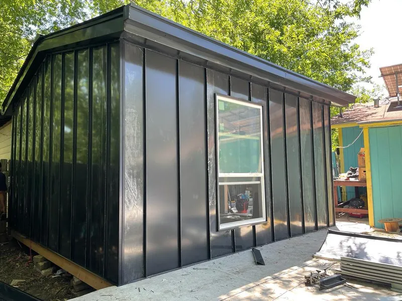 Black standing seam metal wall panels for Metal Roof Installation in Front Royal